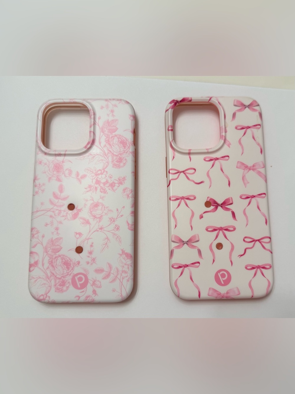 iPhone 15 Pro Max Righty Loopy Case- Pink Toile and Pink Bows